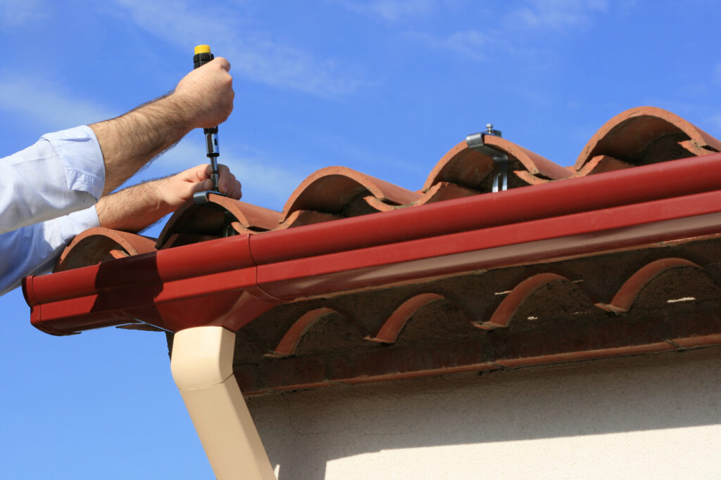 Installation of Roof Gutters and Downspouts
